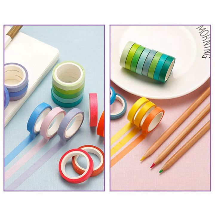 120%20Pcs%20Basic%20Solid%20Color%20Washi%20Tape%20Rainbow%20Masking%20Tape%20Decorative%20Adhesive%20Tape%20Sticker%20Scrapbook%20Diary%20Stationery%20-%20Image%207