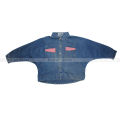 Blue/Pink Solid Denim Jacket For Boys. 