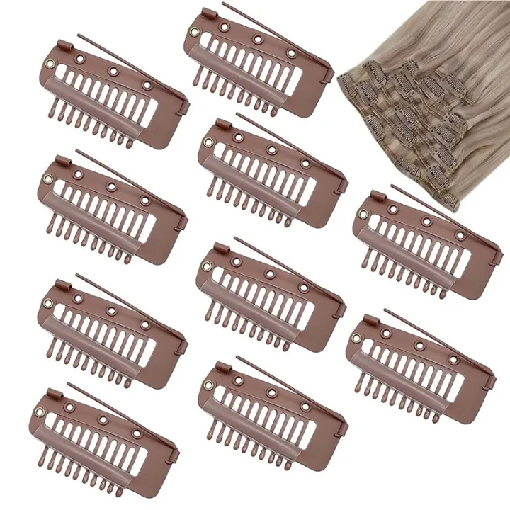 Pack%20of%2010%20Strong%20Chunni%20Clips%20with%20Safety%20Pin,%20Easy%20to%20Use%20with%20Dupatta,%20Hijab%20&%20Tikka%20Setting%20Easy%20to%20Use%204%20X%202%20cm%20Brown%20-%20Image%203