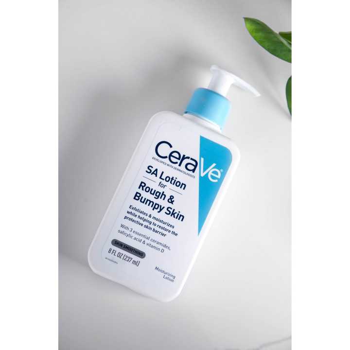 Cerave Sa Lotion For Rough & Bumpy Skin | Vitamin D, Hyaluronic Acid, Lactic Acid & Salicylic Acid Lotion | Fragrance Free & Allergy Tested | 237Ml
