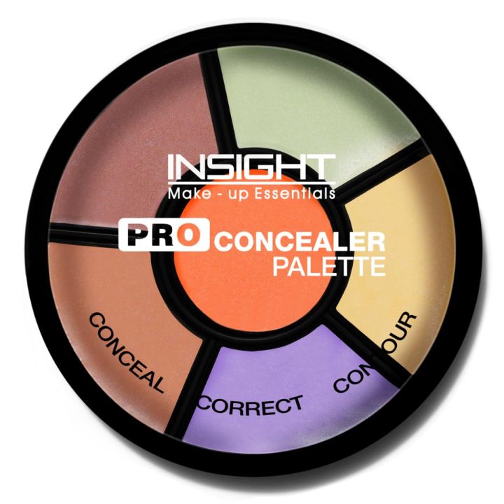 INSIGHT Pro Concealer Palette – Shade Concealer | Makeup Wheel for Face | Satin–Matte Finish | 3-in-1 Conceal, Contour & Correct | Waterproof | Full Coverage | 15gm