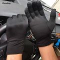 Wenefang Summer Sunscreen Spandex Gloves Women Men Thin Mittens Sun Protection White Black Etiquette Short Stretch Dressy Dance Gloves. 