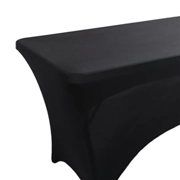 Tablecloths%20for%20Rectangular%20Tablecloths,Stretch%20Fit%20Tablecloths,for%20Events,%20Cocktail%20Parties%20Black%20-%20Image%202