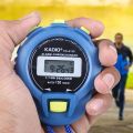 Digital Handheld Stopwatch. 