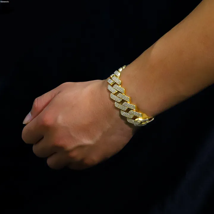 Uonevic%20Bao%20Men's%20Women's%20Chain%20New%20Fashion%20Inlay%208mm%20Hand%20Delicate%20and%20Luxurious%20Profesional%20Cuban%20Chain%20Shiny%20Gold%20Silver%20Fashion%20Fine%20Beads%20Hip%20Hop%20-%20Image%203