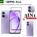 BLKNAIM 3in1 OPPO A3X Full Cover matte ceramic film Screen Protector For OPPO A3X ceramic Glass Tempered Glass lens film Carbon fiber back film. 