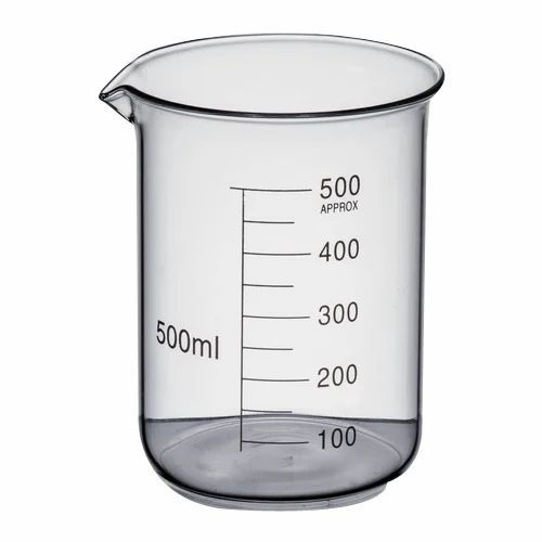 500ml Borosilicate Glass 3.3 Graduated Beaker, 1 Piece