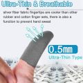 Finger Sleeves For Gaming Mobile Game Contact Screen Finger Cot Smooth Thin Anti-Sweat For Mobile Games(6 Pcs). 