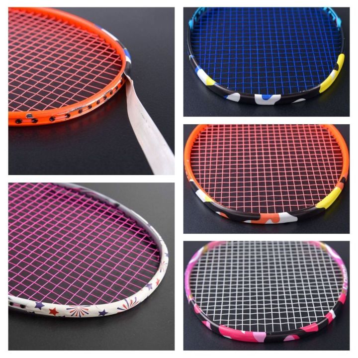 Two Badminton Racquests Sticker Creative Multi-color Badminton Racket Head Sticker PU 1.7*25cm Frame ...