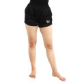 Black Cotton Ture Body Embroidred Shorts For Women. 
