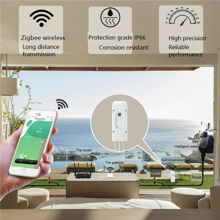 ZOROOM%202X%20Tuya%20Zigbee%20Wireless%20Soil%20Moisture%20Meter%20Temperature%20Humidity%20Tester%20Plant%20Monitor%20IP67%20Waterproof%20Detector%20-%20Image%204