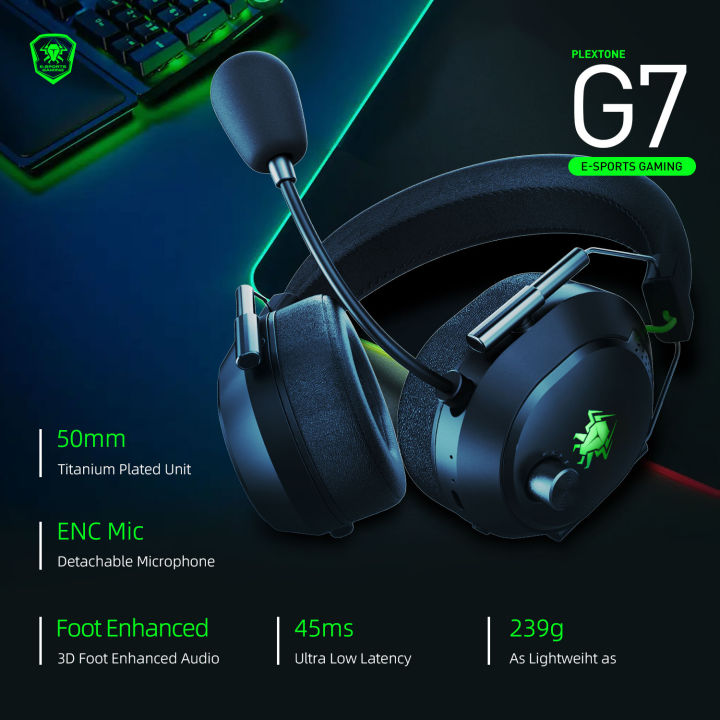 Plextone%20G7%20Flash%20Speed%20RGB%20Chroma%20LED%20Wireless%20Bluetooth%205.1%20Gaming%20Headset%20With%20ENC%20Detachable%20Mic%20For%20E-sport%20Gaming%20-%20Image%207