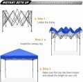 Blue Color Portable Pop Up Gazebo Tent With Large Base. 