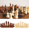 32PCS Staunton 2.2 in Wooden Chess International Wooden Word Chess Set Standard Delicate Chess Game Standard Tournamen. 
