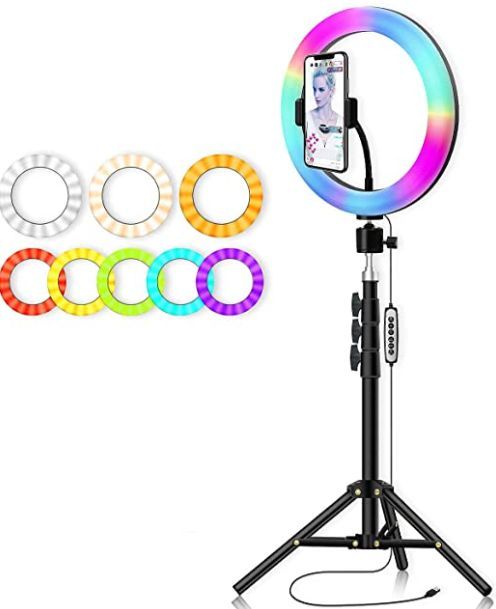 RGB LED Soft Ring Light MJ-30 (30 CM)  With Stand