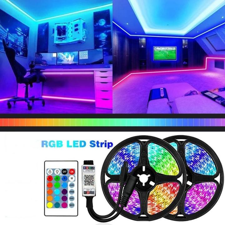 5M RGB LED Strip Light with Remote Control - Room Decoration Lighting