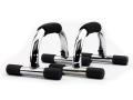 Push Up Bar, Pair (Black/Silver). 
