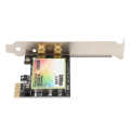 Wireless wireless PCIe card, 2.4G / 5G dual band wireless PCI Express card, Bluetooth 4.0 wireless network card 300 Mbps, supports Windows 7/8 / 8.1 /. 