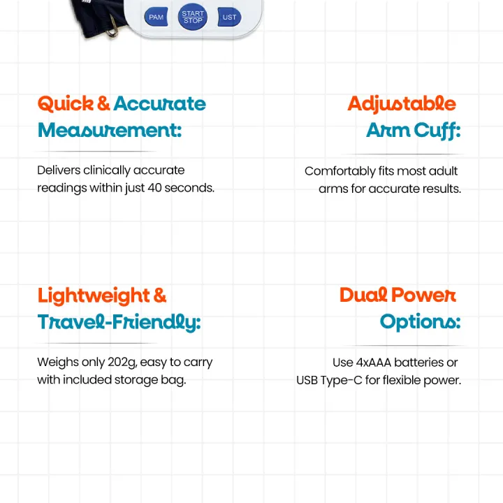 Dr.%20Care%20BP-DG10%20Digital%20Blood%20Pressure%20Monitor%20%E2%80%93%20Accurate%20Upper%20Arm%20BP%20Machine%20with%20Large%20LCD%20Display%20%7C%20USB-C%20Power%20%7C%20Irregular%20Heartbeat%20Detection%20-%20Image%207