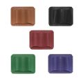 Portable Handmade Leather Pen Holder Double Slot with Metal Clip Pencil Organizer Durable Anti-lost Pen Sleeve Travel. 