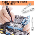 3PCS USB Soldering Iron Tips Welding Tools Set Kit 8W Solder Tip for USB Soldering Iron Electric Soldering Iron Repair Kit. 