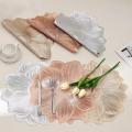 Lotus placemat, thermal insulation mat, high-end sense light luxury, waterproof and oil-proof disposable coaster, table mat, non-slip hotel western dish plate mat. 