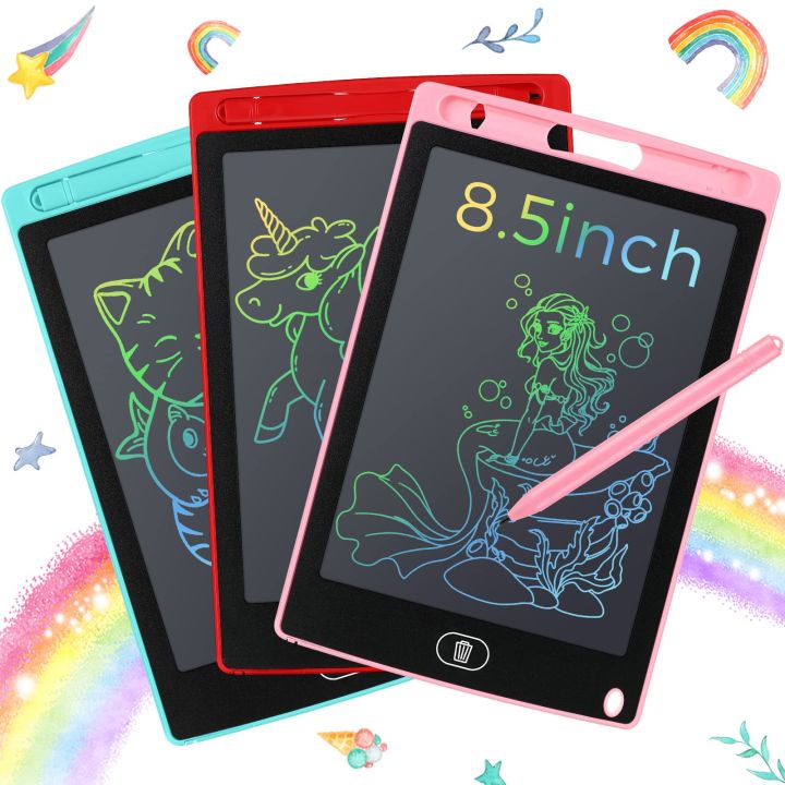 Kitab Kalam LCD Writing/Drawing Tablet 8.5" - Monochrome Screen suitable for Kids & Adults (Colour may Vary)