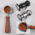 1 PCS 58Mm Espresso Tamper Premium Barista Tools Tamper Stainless Steel with Spring Thread Bottom Silver. 