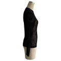 Y2K Slim Fit T-Shirts for Women Long Sleeve High Neck Tops Mesh Stretchy Going Out Tops Fashion Shirt Black XXL. 