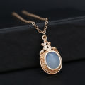 Opal Stone Pendant Locket/ Necklace- Lotus Handicrafts. 