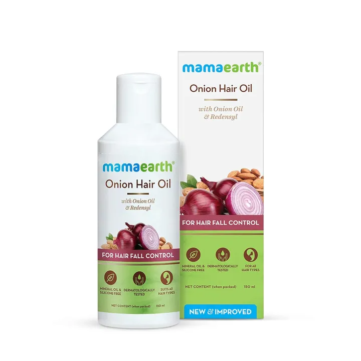 Mamaearth%20Onion%20Hair%20Oil%20For%20%20Hair%20Fall%20Control%20With%20Redensyl,%20150Ml%20-%20Image%202