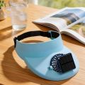 Cooling Technology Breathable Summer Fan Sunhat Strong Wind Wide Brim Solar Fan Cap / Solar Powered Sun Protection Fisherman Hat Outdoor Activities. 