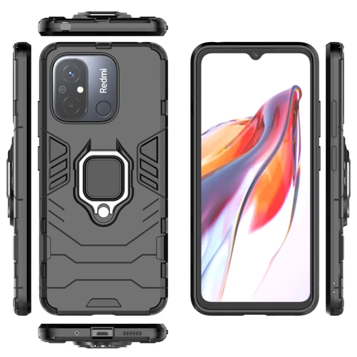 Lenuo%20Phone%20Case%20for%20Xiaomi%20Redmi%2012C%20/%2011A%20Silicone%20PC%20Metal%20Ring%20Holder%20Cover%20-%20Image%205