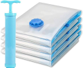 Vacuum Storage Bags 5 Pack Fashion Set of 5 Different Size Vacuum Storage Bag For Clothes with Hand Pump. 