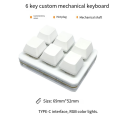6 Key Customizable Shortcut Keyboard Mini Keyboard Full Copy and Paste 1 Touch Password Keyboard White. 