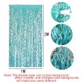 Reusable DIY Tinsel 1x2m Glitter Shimmer Backdrop Wavy Foil Fringe Curtain Party. 