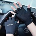 Wenefang Summer Cycling Gloves Men Sunscreen Breathable Fishing Gloves Gel Outdoor MTB Road Bike Motorcycle Bicycle Gloves Half Finger. 
