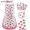 DISICHEN Luxury 1 Set Kids Cooking Costume Kitchen Apron Glove Hat Role Playing Cooking Apron. 