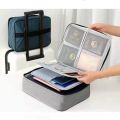 File/ Document/ Passport/ Travel Storage bag with Lock and Luggage Holder. 