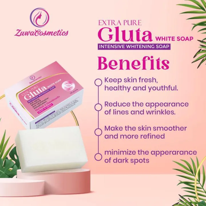 Zuwa%20Cosmetics%20Extra%20Pure%20Gluta%20White%20Soap%20%E2%80%93%20Skin%20Lightening%20%7C%20Anti-Aging%20%7C%20Anti-Inflammatory%20%7C%20135g%20-%20Image%203