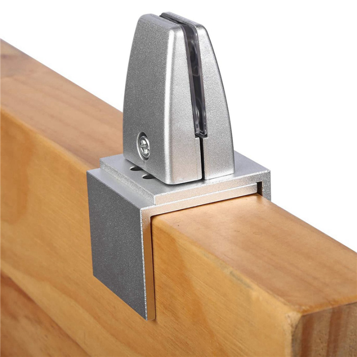 Cluellp-4%20Pack%20Silver%20Sneeze%20Guard%20Clamp%20Support%20Office%20Desk%20Partition%20Holder%20Adjustable%20Table%20Securing%20Screen%20Clip%20-%20Image%202