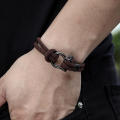 Stainless Men Band Horseshoe Buckle Stainless Steel Jewelry Bracelet. 