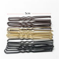 100 Pcs/Bag 6cm U Shaped Pins Bridal Hairstyle Tools Waved Hair Alloy Bobby Pins Barrettes Hair Pins. 