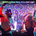 2-Pack Portable Mini Disco Ball Light for Party, RGB DJ Strobe Light with Remote Control, Sound Activated Stage Lights. 