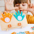 Finger Numbers Intelligence Math Toy Develop Finger Counting Math Toy for Preschool Children Travel Game. 