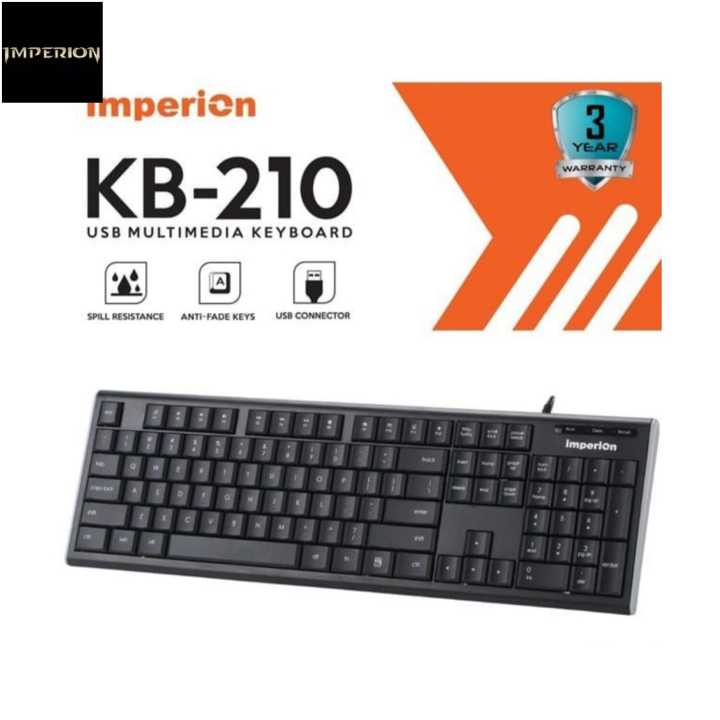 Imperion KB-210 Usb Multimedia Keyboard - 3 Years Warranty