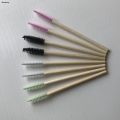 Wenefang 50 Pcs ECO Friendly Bamboo Stick Black Nylon Mascara Wands Eyelash Brush Disposable Lash Wands. 