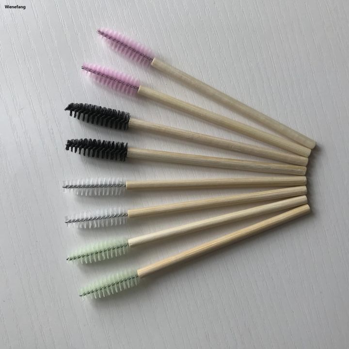 Wenefang%2050%20Pcs%20ECO%20Friendly%20Bamboo%20Stick%20Black%20Nylon%20Mascara%20Wands%20Eyelash%20Brush%20Disposable%20Lash%20Wands%20-%20Image%204