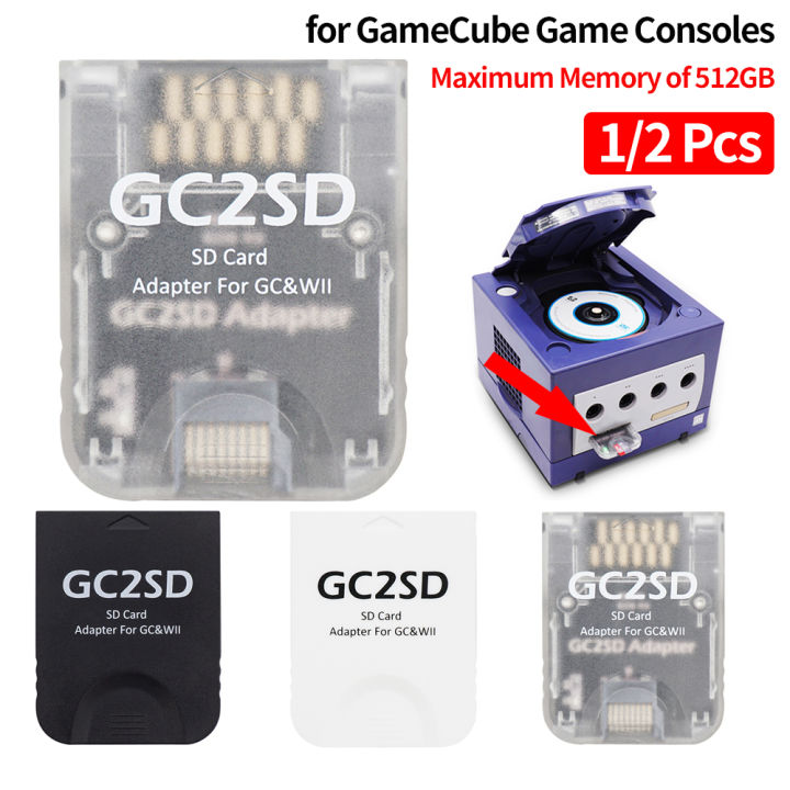 GC2SD Card Adapter for Micro SD Plug and Play Professional Memory Card Reader for GameCube Wii Game Consoles Accessories