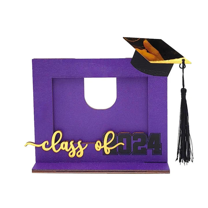 2024%20Graduation%20Theme%20Picture%20Frame%20with%20Bachelor%20Hat%20Wooden%20Photo%20Frame%20Art%20Home%20Decor%20for%20Best%20Friends%20Graduation%20Gift%20-%20Image%205
